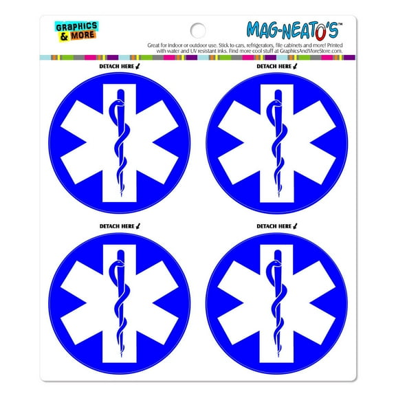 Star of Life Medical Health EMT RN MD MAG-NEATO'S(TM) Car/Refrigerator Magnet Set