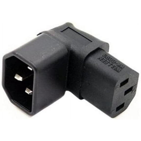 IEC C14 to C13 Power Adapter 10A PDU Plug/Socket 90 Degree Wall-Mounted LCD TV