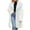 White, variant on Womens Faux Coat Lapel Open Front Fluffy Jacket Winter Warm ry Overcoat White 6(M)