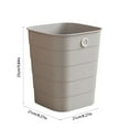 thumbnail image 3 of AuroraX Small Kitchen Trash Can 2.6 Gallon Stylish Gray Rectangle Garbage Can Minimalist Plastic Garbage Bin for Kitchen Bedroom Bathroom, 3 of 7