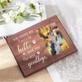 thumbnail image 6 of 4x6 Inch Picture Frame Pet Memorial Picture Frame with Paw Prints Saddle Brown Wood Photo Frame Rectangle Frame with You Were My Favorite Hello And My Hardest Goodbye Words Mixed Color DIY, 6 of 7
