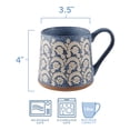 thumbnail image 5 of Pfaltzgraff® 18-Ounce Silk Screen Floral Set of 6 Stoneware Mugs in 3 Colorways, 5 of 7