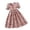 Pink, variant on Rggeeun Baby Girls Dress Cute Floral Pattern A Line Short Sleeve Square Neck Front Buttons Ankle Length Wide Ruffle with Waist Shirring for Summer Travel Party Leisure Sundress,Beige,8-9 Years