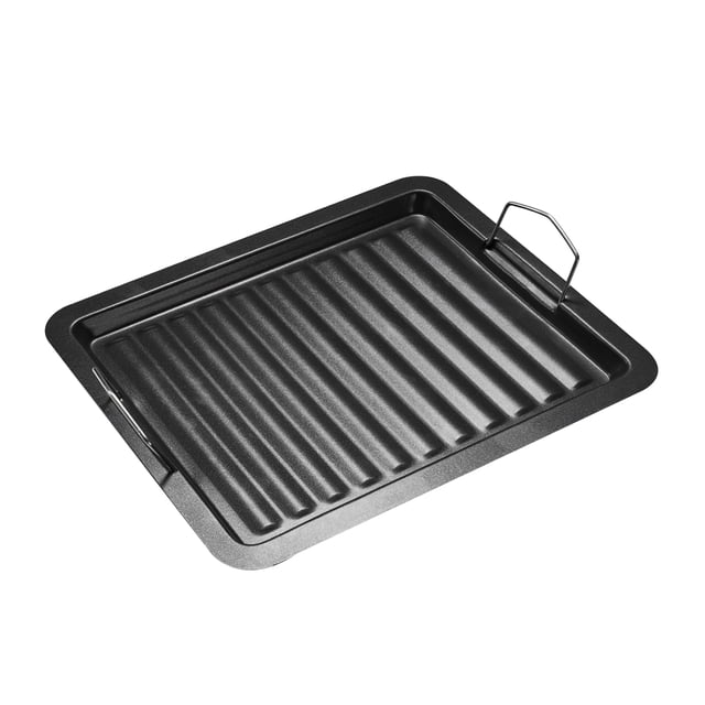 Bewildely Barbacoa Sartén antiadherente Placa de barbacoa de carbón al aire libre lisa Sin deformación Accesorios de herramientas de barbacoa de hierro Cocina y Comedor Bewildely HA015699-00