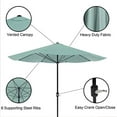 thumbnail image 3 of Pure Garden 50-LG1041 Patio Umbrella Outdoor Shade with Easy Crank, Dusty Green - 10 ft., 3 of 6