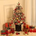 thumbnail image 3 of Aoile 3FT Small Christmas Tree with Lights, Artificial Christmas Tree with Potted Base & Berry Clusters for Home, Yard, Office, 3 of 7