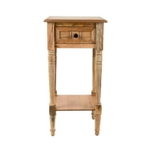 Decor Therapy Simplify 1-Drawer Accent Table, Sturdy Narrow End Table for Bedroom, Living Room, 28"H - Natural