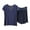 A-Blue, variant on TEAJOPSUU Women's Pajama Set V-Neck Short Sleeve Sleepwear Top with Ruffle Hem Drawstring Waist Capri Pants Soft Lounge Set B-Blue