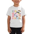 thumbnail image 6 of Riecok Girls Boys T Shirts 100th Day of School Crewneck Celebration Tees Funny Colorful Printed Short Sleeve Tops, 6 of 8
