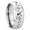 Gray High Polish, variant on Deer Antler Step Edge Black And Blue Tungsten Promised Ring 10MM