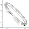 thumbnail image 3 of 14k White Gold Bracelet Bangle Women's 6 mm 7 in High Polished 6.00 Hinged, 3 of 4