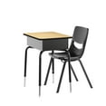 thumbnail image 2 of Flash Furniture HERCULES 24"W Student Desk with Classroom Stack Chair Natural Desktop/Black, 2 of 10