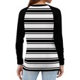 thumbnail image 6 of Hearthz Long Sleeve Tops for Women Color Block Button V-Neck Henley Tops for Women Fitted Fitted Basic Tee Raglan Sleeve Tops for Women, 6 of 8