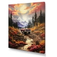 thumbnail image 2 of Designart "Mountain Majesty Yellow Pickup Truck" Pickup Truck Canvas Print, 2 of 5
