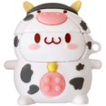 thumbnail image 1 of Funda TOUBN para Airpods, diseño de animales de vaca y dumplings, funda de silicona suave a prueba de golpes para Airpods 1 y 2, elegante para niños y niñas., 1 of 5