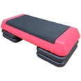 thumbnail image 1 of Adjustable Workout Aerobic Stepper in Fitness & Exercise Step Platform Trainer Red Black with 4 Risers, 1 of 5