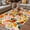 Beige Orange, variant on Spring Flowers Outdoor Rug for Patio/Deck/Porch, Non-Slip Large Area Rug 5 x 8 Ft, Watercolor Floral Daisy Poppy Plants Rustic Indoor Outdoor Rugs Washable Area Rugs, Camping Rug Carpet Runner