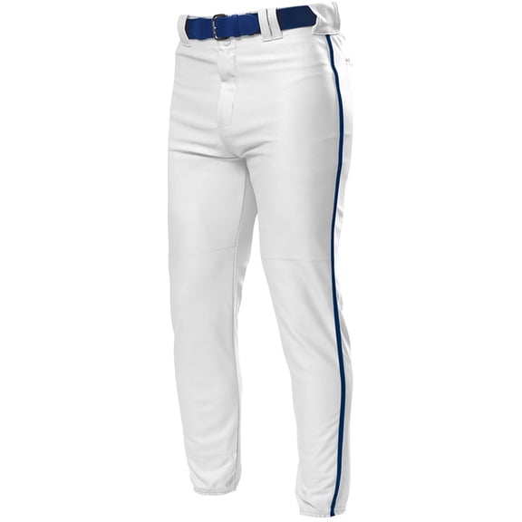 A4 NB6178 Youth Pro Style Elastic Bottom Baseball Pant - White & Navy, Small