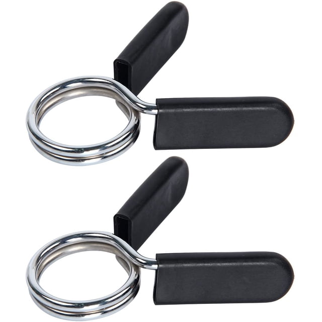 2 Pack 30mm Dumbbell Spring Clasps Dumbbell Spring Collars with Rubber Grips
