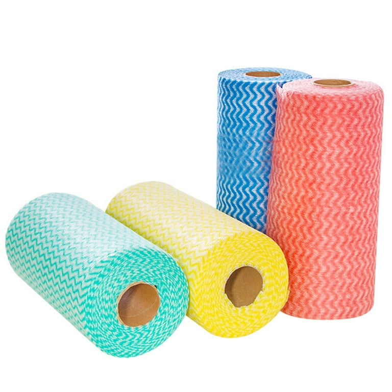 Fyeme 50 Pieces/rolls Disposable Kitchen Rolls Kitchen Cloth Rolls Reusable  Paper Towels for Kitchen, Dishcloths Cleaning Cloths Roll, Dish Towels for