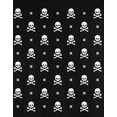thumbnail image 4 of Old Glory Mens Skull And Crossbones Snowy Ugly Christmas Sweater Long Sleeve T Shirt, 4 of 6