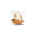 thumbnail image 2 of HomeStock Rustic Revival Chinese Junk Wooden Ship Built Through Original Ships Plans Includes Sturdy Wooden Stand and Metal Nameplate, 27 x 7 x 24.5 Inch, Mahogany and Teak, 2 of 5