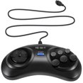 thumbnail image 2 of 2 Piezas Controlador de Juego para para Controlador de Manejar de 16 Bits 6 Botones Gamepad para Accesorios de Juego Negro, 2 of 9