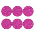 thumbnail image 2 of Bingfone Vintage Rose Red Glitter Leather Drinks Coasters With Set Of 6,Suitable For Home Kitchen,Coffee Cup Coasters Home Gift, 2 of 9