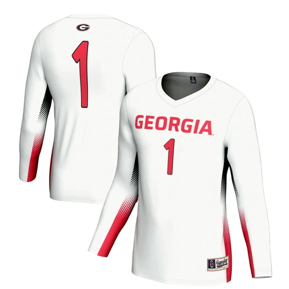 Youth GameDay Greats #1 White Georgia Bulldogs Lightweight Volleyball Jersey