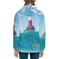 thumbnail image 6 of Pofeuu Lighthouse Sea Port Print Teenage Zipper Hoodie Sweatshirts Hooded Casual Jackets With Pocket For Boys Girls-Medium, 6 of 6