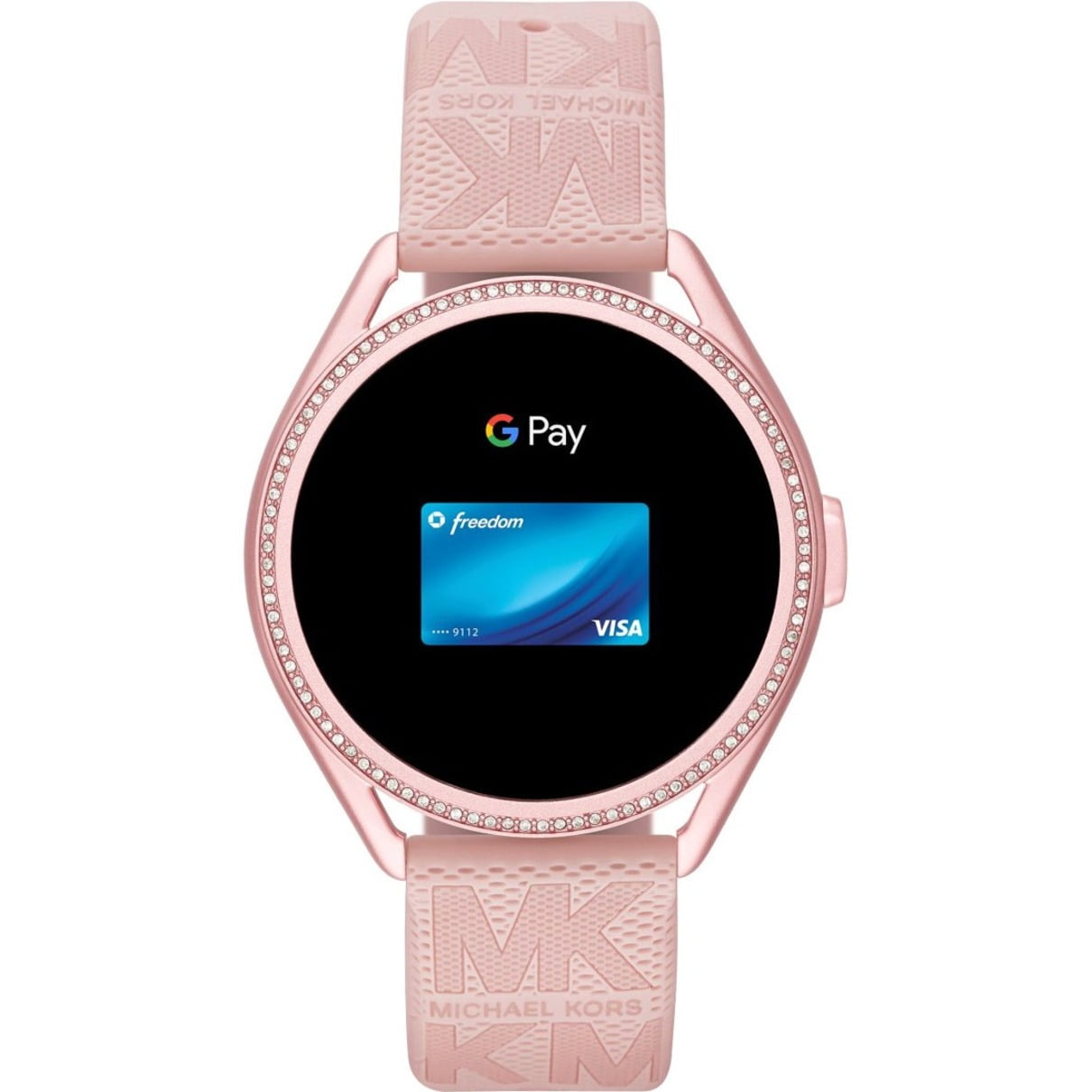 Michael Kors Access Gen 5E MKGO Pink Tone and Logo Rubber Smartwatch Walmart