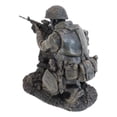 thumbnail image 2 of War Battlefield Kneeling Soldier Taking Cover With Rifle Gun And Gears Statue, 2 of 8