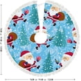 thumbnail image 5 of GZHJMY Santa Claus Walking with Bag of Gift Christmas Tree Skirt 36" for Indoor Outdoor Holiday Party Office Store Cupboard Decoration, 5 of 5