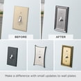 thumbnail image 5 of Franklin Brass Concave Double Decorator Wall Plate in Satin Nickel, 5 of 10