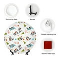 thumbnail image 4 of Daiia happy new year Raccoon Printed Pattern Ceramic Plate Dinner Plates Bone China Decorative Plates with Display Stand Art Ceramic Ornaments for Wall Hanging Decoration-10in, 4 of 6