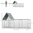 thumbnail image 3 of PawHut Walk-In Chicken Run, Large Poultry Coop with Cover, 3 of 10