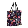 thumbnail image 2 of Naloa Dancing Skeletons Floral Garden Tote Bag for Women, Foldable Tote Bag With Zipper, Large Shoulder Bag, Top Handle Handbag for Travel, Work, Shopping, 2 of 9