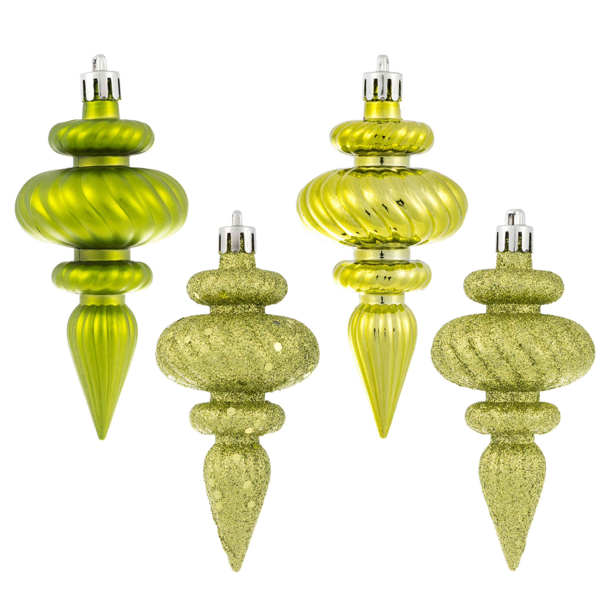 Vickerman N500202 Finial Blu 17,8 Cm – Decorazioni Natalizie 8 Pezzi, Finiture Miste Lucide E Glitter