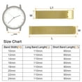 thumbnail image 2 of Uxcell Stainless Steel Mesh Watch Band 18mm Quick Release Adjustable Strap, Gold Tone, 2 of 6