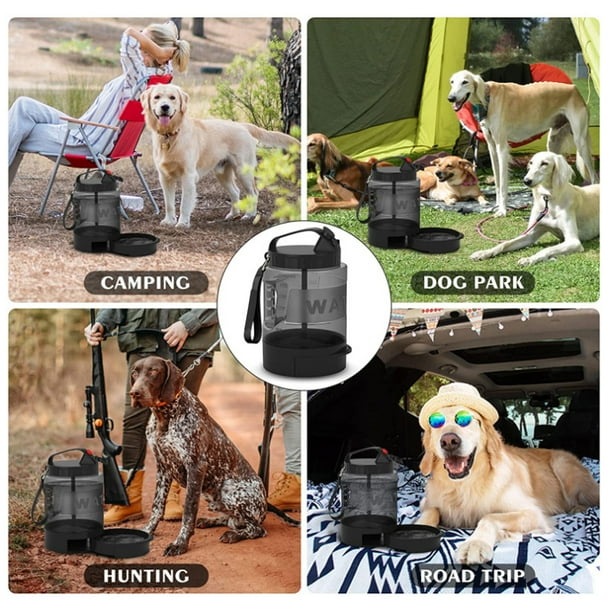 Dog Water Bottle 77oz 2.2L Portable Travel Dog Water Bottle Dispenser Food Grade Safety Materials Perfect for Travel Walking Hiking and Outdoor Activities Pet Accessories Black Walmart