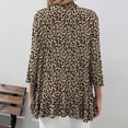 thumbnail image 4 of USSUMA T-Shirts for Women Trendy Leopard Print Open Front Cardigan Jacket Womens Blouses and Tops Dressy Casual Summer Blaze 3/4 Sleeve Tshirts Shirts Tunic for women, 4 of 8