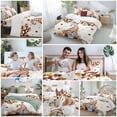 thumbnail image 5 of Thanksgiving Gnome Bedding Duvet Cover Set Full Size 4 Pieces Pumpkin Fall Maple Leaf Autumn Bedding Set with Zipper Closure, 1 Comforter Cover 86x86 Inches 1 Flat Sheet & 2 Pillow Cases, 5 of 7