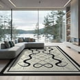 thumbnail image 2 of ODIKA 8'x10' Washable Area Rug Non-Slip Chair-Friendly Mat Snake Serpent Retro Abstract Grid Reptile Geometric Aesthetic for Dining Room, Large Office, Lounge, 2 of 7