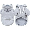 thumbnail image 1 of Visland Dog Hoodie Back Pocket Polyester Outdoor Drawstring Comfortable Dog Coat for Small Medium Dogs, 1 of 8