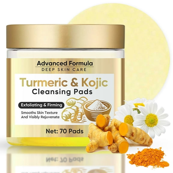 Turmeric Kojic Acid Cleansing Pads, Remove The Excess Epidermis 70PCS