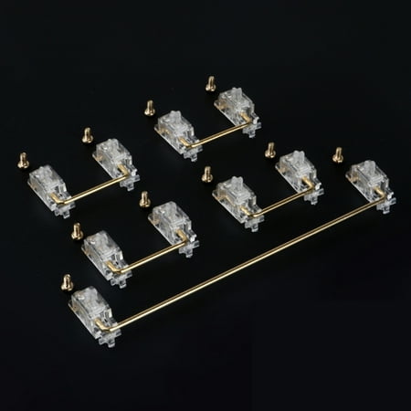 

SIEYIO V2 Stabilizers Black Transparent Gold Plated Screw-in Stabilizer for Mechanical Keyboard xd96 xd87 gh60 xd64 xd84