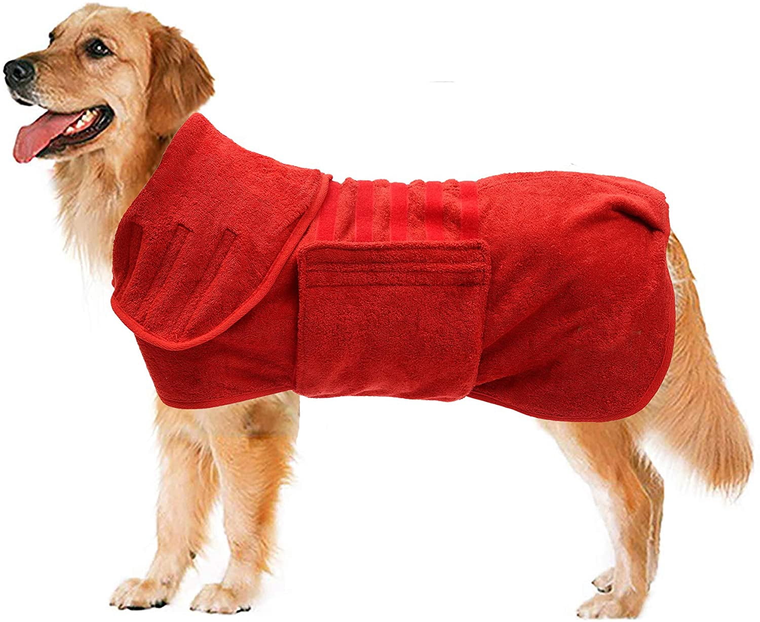 fleece dog drying coat