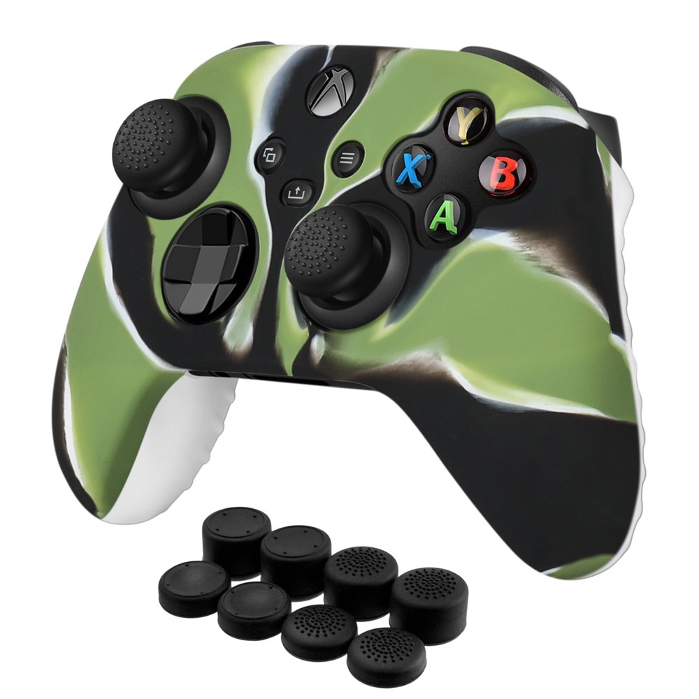 Controller Cover Skin Case with Thumb Grips (Camo Green) Fit for Xbox ...