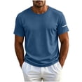 thumbnail image 2 of WIZUTIZ Men's Short Sleeve T-Shirt Summer Lightweight Breathable Quick-Dry Crew Neck Loose Outdoor Sports Top Reflective Detail for Running Hiking Daily Wear Mens Fashion, 2 of 6