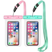 AiRunTech Waterproof Case, 2Pack IPX8 Waterproof Phone Pouch, Dustproof Dry Bag for iPhone XS/XS Max/XR/X/8/8 Plus/7/7